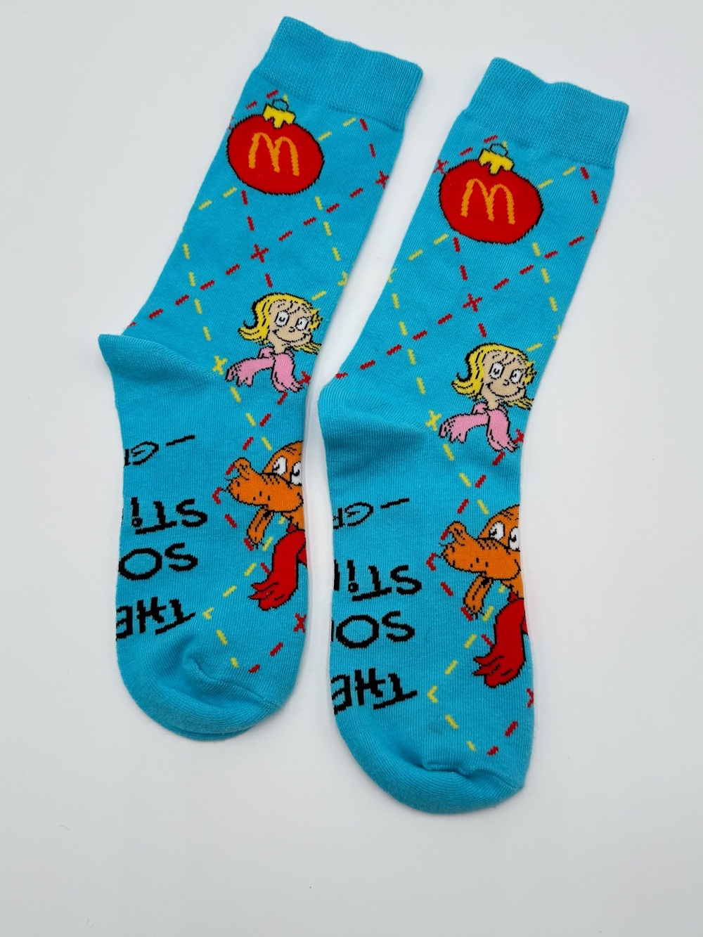 NEW Dr. Seuss The Grinch McDonald’s Crew Socks Blue These Socks Stink